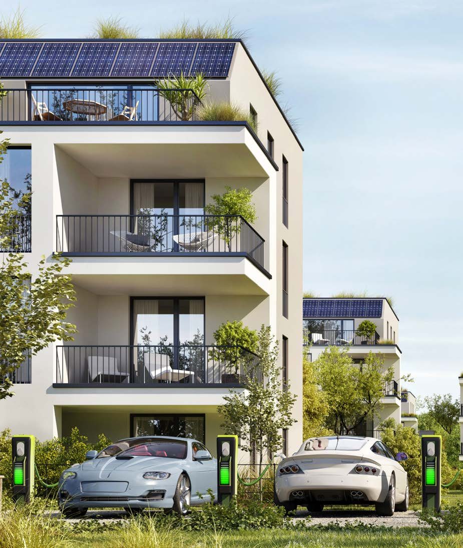 Mehrfamilienhaus mit PV und Ladeinfrastruktur