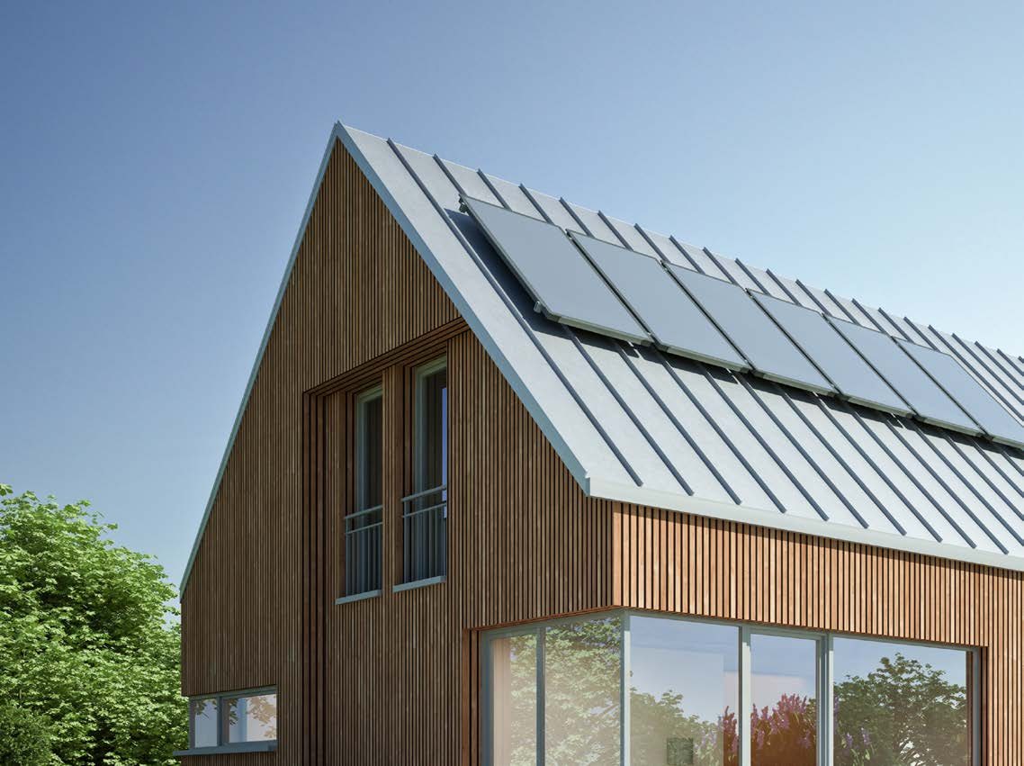 Wohnhaus mit Solaranlage